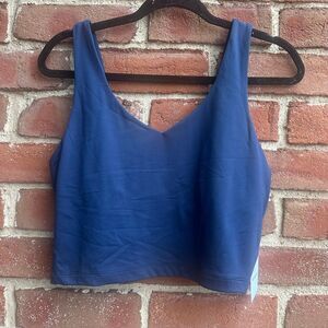 We Wander UPF 40 Moisture Wicking 4-Way Stretch Sports Bra Navy Women’s M NEW